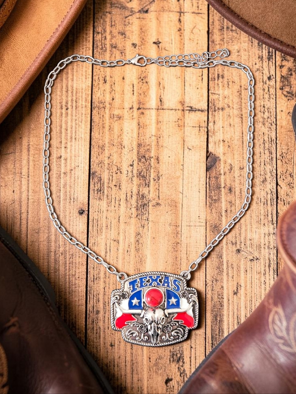 TEXAS STEER HEAD NECKLACE 20" View 2